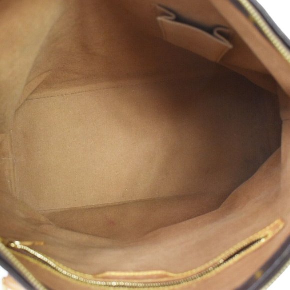 LOUIS VUITTON Cabas Mezzo Shoulder Bag Monogram Leather Brown - Picture 13 of 16